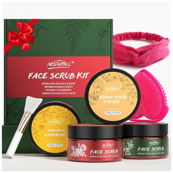 Other - NEW, FACE SCRUB  Set of 4 Assorted Exfoliating/Microdermabrasion Facial Scrubs